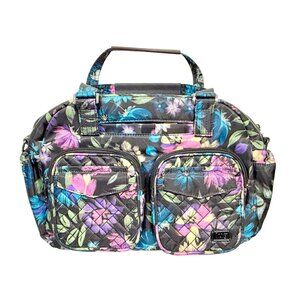 Lug Jumper Carry-all Tote Bloom Black w/Crossbody Strap